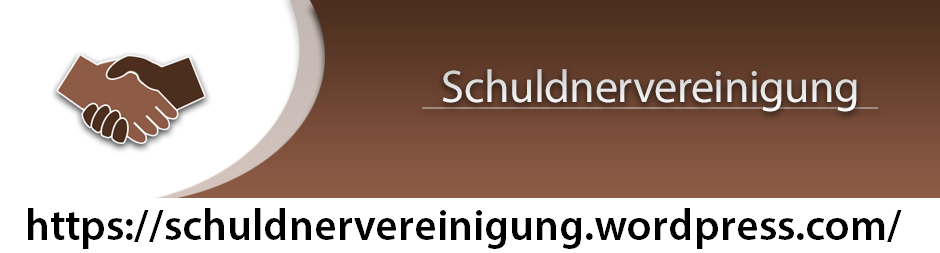 Logo Schuldnervereinigung mit Webadresse